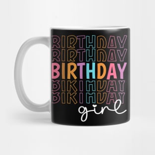 Retro Birthday for Girl Party Tee for Princess Girl Birthday Mug